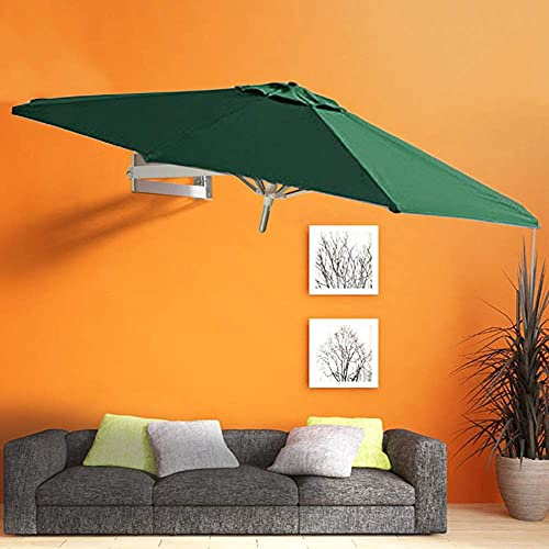 Paraguas de Parasol Paraguas de Patio montada en la Pared, protección de Rayos UV Impermeables para el parae del Patio, la Mesa Verde al Aire Libre Paraguas