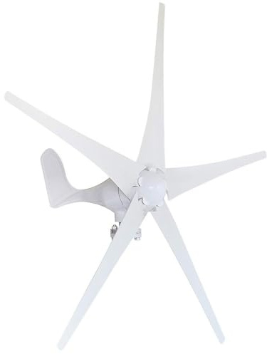 Kit de aerogenerador de 400 W: generador de energía eólica de 12 V/24 V con Controlador de Carga y 5 aspas, Ideal para Sistemas eólicos solares de autocaravanas, embarcaciones, viviendas y s