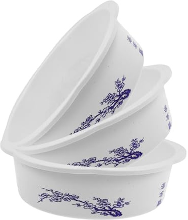 CORHAD Pots Hydroponiques Ronds Lotus Imprimés Plastiques Anti-Fuite Petits pour Culture Aquatique Intérieur Jardin Lot De 3