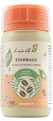 Newpharm® StarBugs - Concime per Applicazioni Fogliari e Radicali, Flacone 200 g in Liquido Concentrato | Il Mio Orto Bio®