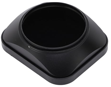 Plyisty Paraluce Quadrato per Obiettivo da 55 Mm, Paraluce Universale in Metallo in Lega di Alluminio con Meccanismo di Filettatura di Allineamento Rapido, Compatibile con Filettatura (BLACK)
