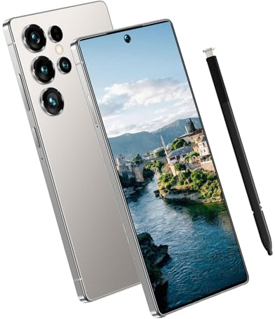 Maustron R24 Ultra Android Smartphone 8 GB + 256 GB, fotocamera 108 MP, batteria 7000 mAh, processore a 10 core, impronte digitali inferiori e pennino (grigio)