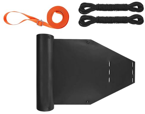 Luge pour cerfs – PVC composite épais 72,8 x 22,8 pouces | Poids du traîneau de chasse résistant à la déchirure avec corde large et longue pour extérieur