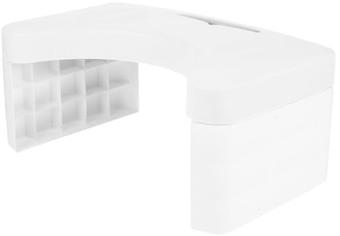 ASAKKURA Tabouret de Toilette Épais en Polypropylène Blanc Antidérapant, Marchepied Ergonomique pour Selles D'adulte, Taille pour Salle de Bain, Aide Physiologique Confortable et Stable