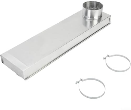 Stainless Steel Dryer Vent Periscope, 304 Metal Exhaust Pipe with Rotating Collar for Washing Machine, Prevents Hose Kinking in Tight Spaces(B)