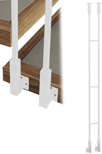Fyrkantig balustrad, 96 80 63 42 36 24 18 tum Korridor Loftskydd Stång Trappa Barn Trappa Höga Lågpelare (Förpackning med 1 Vit