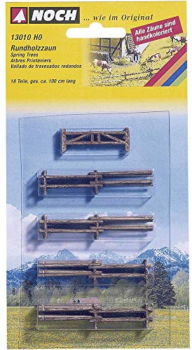 Noch - Kit di Recinzione in Legno H0, Altezza 1,2 Cm, Lunghezza 100 Cm, 18 Pezzi, Per Bambini