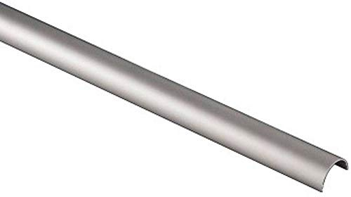 Hama Stabiler Kabelkanal aus Aluminium Silber (1,1 Meter Länge, für 5 Kabel, robuste halbrunde Metall Kabelabdeckung, inkl. Schrauben und Dübel)