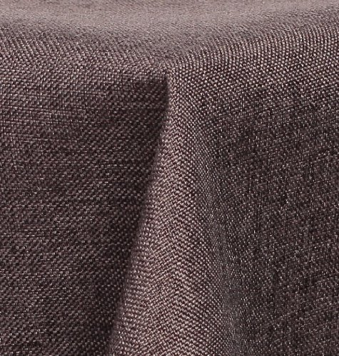 Maltex24 Textil Tischdecke - Leinen Optik - wasserabweisend Eckig 160x320 (Braun, ca. 160 x 320 cm)