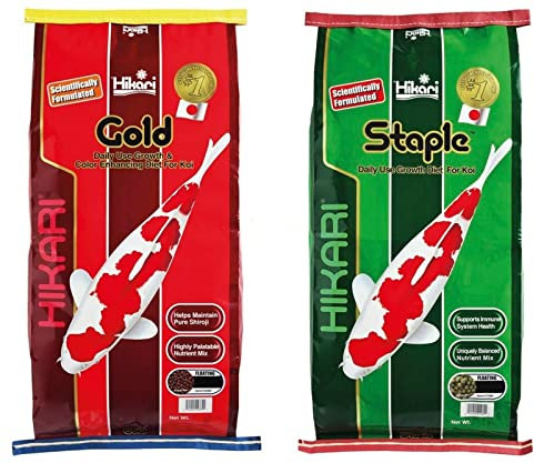 Hikari 20 kg Original Koifutter Sondergebinde 10kg Staple und 10kg Gold Large Pellet 7,8mm
