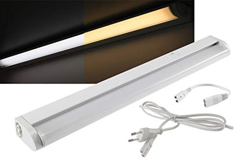 LED sottopensile cucina luce 36cm 5Watt 414 Lumen luce colore bianco caldo striscia luminosa regolabile per cucina bagno ufficio scaffale - girevole inclinabile