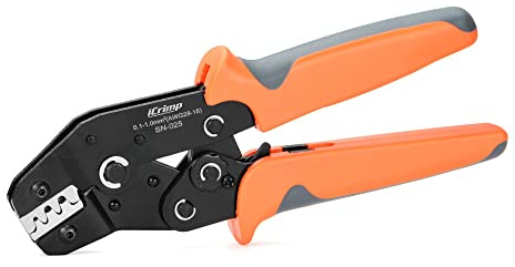 iCrimp SN-025 Dupont Crimper, O Crimp Tool, D-sub, Dupont Connector Wire Crimp Tool AWG 28-18 (0.1-1mm²) para Harwin, Amphenol MINI-PV Conectores Molex KK 396 Micro Timer Conectores