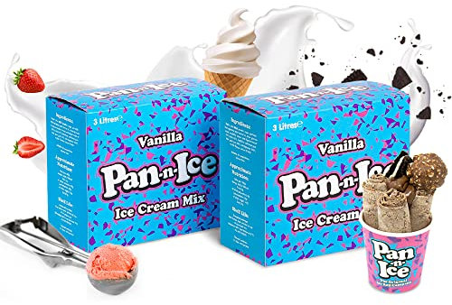 Pan-n-Ice 6L Ice Cream Mix - Refill for Use at Home with Pan-n-Ice Ice Cream Maker and Ice Cream Roll Maker - Compatible with any Ice Cream Machine - Make Delicious Icecream with Superior Creamy Taste