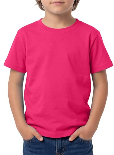 Love My Fashions Kids Value Weight Crew Neck Plain T-Shirt Short Sleeve Casual Tees for Boys Cotton Tops for Children
