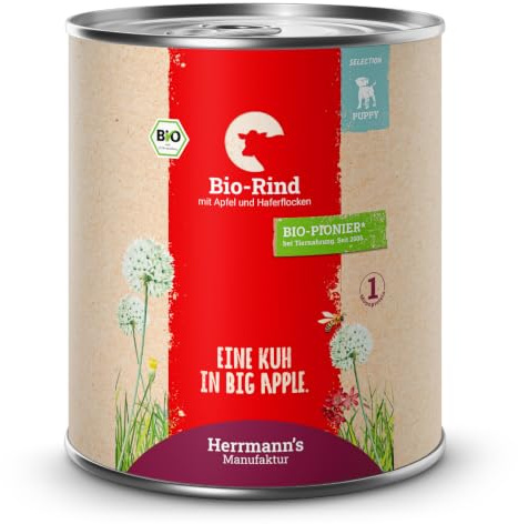 Selection Puppy Organic Beef mit Apfel und Haselnuss, 800 g
