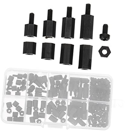 VILLCASE 180stücke Nylon Abstandshalter Schrauben Und Muttern Teile Korrosionsbeständig Hohe Temperaturbeständigkeit Isolierend Für Verschiedene Anwendungen Praktische Aufbewahrungsbox