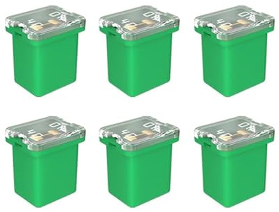 Gebildet 6 Stück 12 V-24 V Automotive Low Profile Jcase Box-förmige sortierte Sicherung für LKW, Autos und SUV, Boot (40 A)
