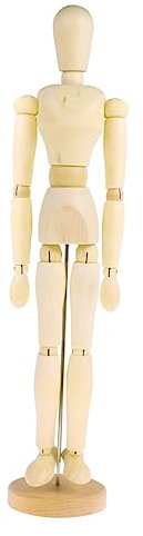 Garneck 1 Stück Holz Menschliches Kunstmodell Holzschaufensterpuppe Kunst Schaufensterpuppe Skizze Maskuline Wohnkultur Miniaturdekoration Männliche Bewegliche Gelenkpuppenmodell