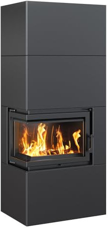 kratki Kaminofen Simple 8 - Links | Bauart 1 | Bausatz schwarz | 8 kW