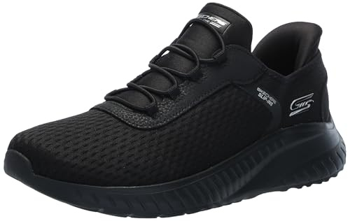 Skechers Women's Hands Free Slip-ins Bobs Squad Chaos - in Color, Black/Black, 10 Wide