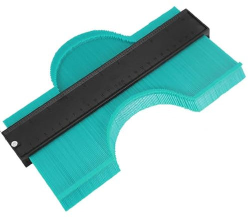 Werkzeuge für die Holzbearbeitung Konturenlehre, 10 Zoll, verbreitertes Profilmessgerät, Messlineal, Konturduplikator for Messen von Fliesen, Laminat, Holz, Markierungswerkzeug (Color : 10inch Green