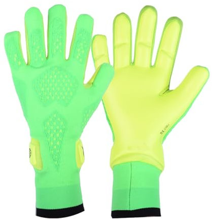 LARUISEE Torwarthandschuhe, starke Griffigkeit, Handschuhe mit Fingerschutz, rutschfeste Latex-Schutzhandschuhe für Erwachsene und Jugendliche, Torwarthandschuhe
