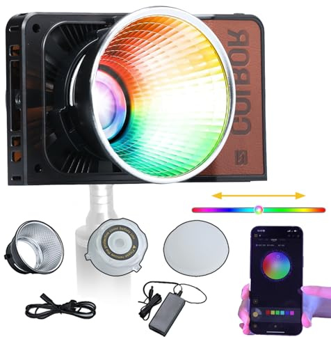Luz de vídeo RGB LED COLBOR W100R 100 W Control APP/2.4 G color completo 360° estudio 2700 K-6500 K Bowens Mount iluminación continua silenciosa CRI97+ Video Fotografía