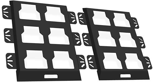 NyVoozy for milwaukee packout wall mount Packout Mounting Plate, Metal Base for Milwaukee Toolboxes, milwaukee mounting plate Wall or Floor Mount (2 Half Width Black)