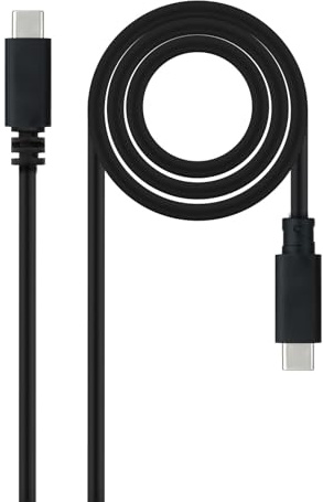 Blendend Cable USB 2.0 Tipo C a Tipo C, 3A, color negro, 1.0 m, ideal para cargar dispositivos y transferir datos rápidamente.
