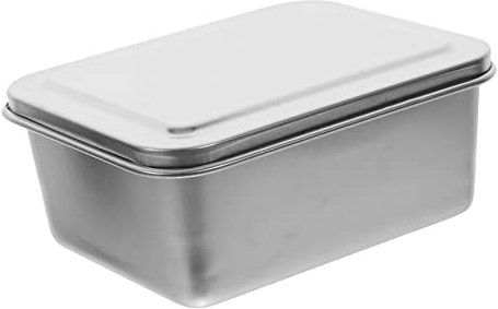 HOLIDYOYO 1set Teglia Da Forno Acciaio Inossidabile Per Torte e Dolci Con Coperchio Stampo Per Tiramisu Forma Quadrata Capacità Elevata Design Elegante e Durevole Adatta Per Dolci e Snack