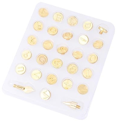 34 Uds 26 Herramienta De Pirograbado Para Soldar Madera Punta De Bolígrafo Para Quemar Madera Herramienta De Trabajo Punta De Quemador Dorada BELLIFFY