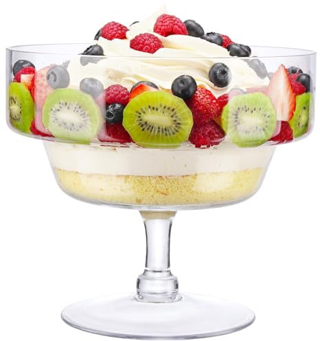 NiHome Bol à dessert en verre transparent pour desserts, gelées, salades, plats froids, bols à fruits, design inspiré du martini, grand bol à dessert décoratif pour réunions de famille, fêtes,