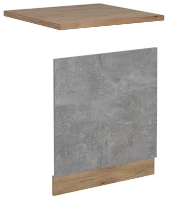 Vicco Façade R-Line, Béton, 60cm, PT Chêne, pour Une Combinaison Libre au Sein de systèmes de Cuisine modulaires