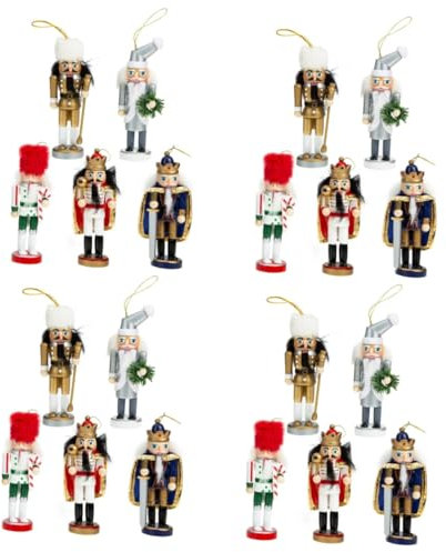 Cabilock 4 Set Ciondolo Schiaccianoci Decorazioni Per L'albero Di Natale Soldato Schiaccianoci Di Natale Decorazioni Natalizie Per Albero Addobbi Natalizi Per Albero Plastica 5 Pezzi * 4