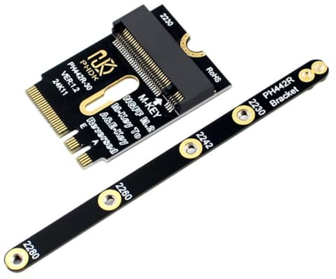 chenyang M.2 (A+E Key) 2230MM auf NVME M-Key Erweiterungskartenadapter für Motherboard NVME SSD Festplattenanschlussverlängerung 2230/2242/2260/2280 MM