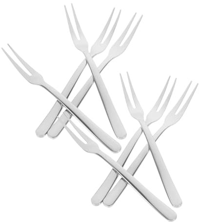 VILLFUL 8pezzi Forchette in Acciaio Inox Per Antipasti Forchette Da Dessert Piccole Di Per Frutta e Insalata