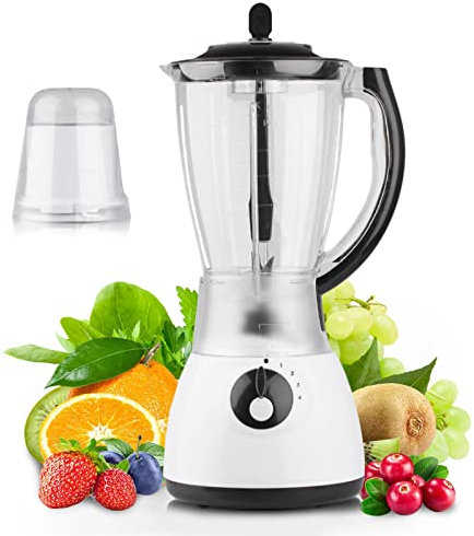 Forma de batidos de licuadora, mezcladora de licuadora de batidos profesional de alta velocidad de 1000 W con velocidades ajustables y jarra de 1.5L, licuadora profesional de procesadores de alimentos