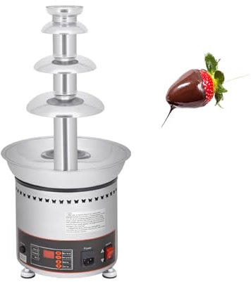 Fuente De Chocolate EléCtrica De 4 Niveles Torre De Fondue De Chocolate Caliente MáQuina Para Hacer Fuentes De Chocolate Para Chocolate Derretido Queso Mantequilla Y Dulces