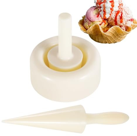 Moules à cornes de crème glacée – Moules en corne de crème | Moules à crème réutilisables | Moule à cornet de crème glacée, gaufrier | Aide à la fabrication de desserts faits maison avec poignée