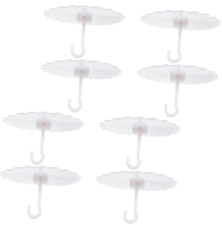 HIAKDOFT 8 Pezzi Ganci Adesivi per Zanzariere Cupola Ganci Sturdy per Tende da e Rete Soffitto Supporto Compatto e Resistente per Decorazioni Camera da