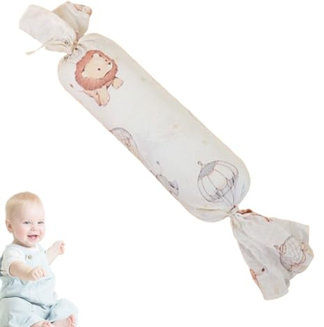 GkgWuxf Almohada ergonómica para dormir para bebé, almohada ergonómica en forma de caramelo, cojín de abrazo para niños pequeños, para dormir siesta, viajes, guardería, hogar, dormitorio, guardería