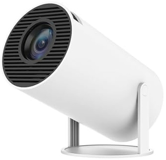 Proiettore con WiFi e Bluetooth, proiettore Movie Nite, proiettori Home Cinema Movienite, proiettori Movienite V2, piccolo film portatile intelligente per esterni (White)