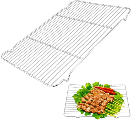 Universal-Backofenrost, Backofengitter geeignet, Backgitter Grillrost für Backofen, Verchromt, Backofen Zubehör,Silber