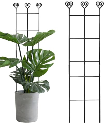 Ofcwoa Griglie per piante rampicanti, in metallo antiruggine, 83 x 20 cm, per piante rampicanti, per viticci, filodendro, per matrimoni, balconi, giardini, interni e interni