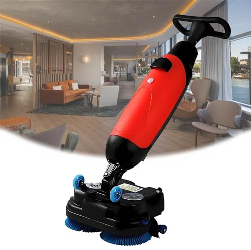 Petit Nettoyeur de sols portatif, Mini Nettoyeur de Sol des qualité Professionnelle, Petit nettoyeurs de Sol à Pression, adapté à la Maison, au Bureau et à la Salle Bain.(Red)