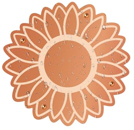 Vogelbad Kupferscheibe Sonnenblumen universelle Sicherheitsscheibe