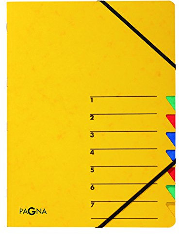 Pagna Ordnungsmappe Easy (Sammelmappe, 7 Fächer, 1-7) gelb