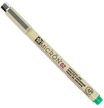SAKURA Fineliner PIGMA MICRON 02, grün 0084511318397
