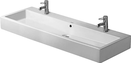 Duravit Waschbecken Vero Breite 120cm 2 Hahnlöcher, weiß WonderGliss, 4541200241