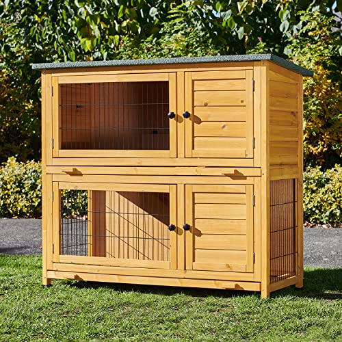 FeelGoodUK Rabbit Hutch and Cover with Rain Cover